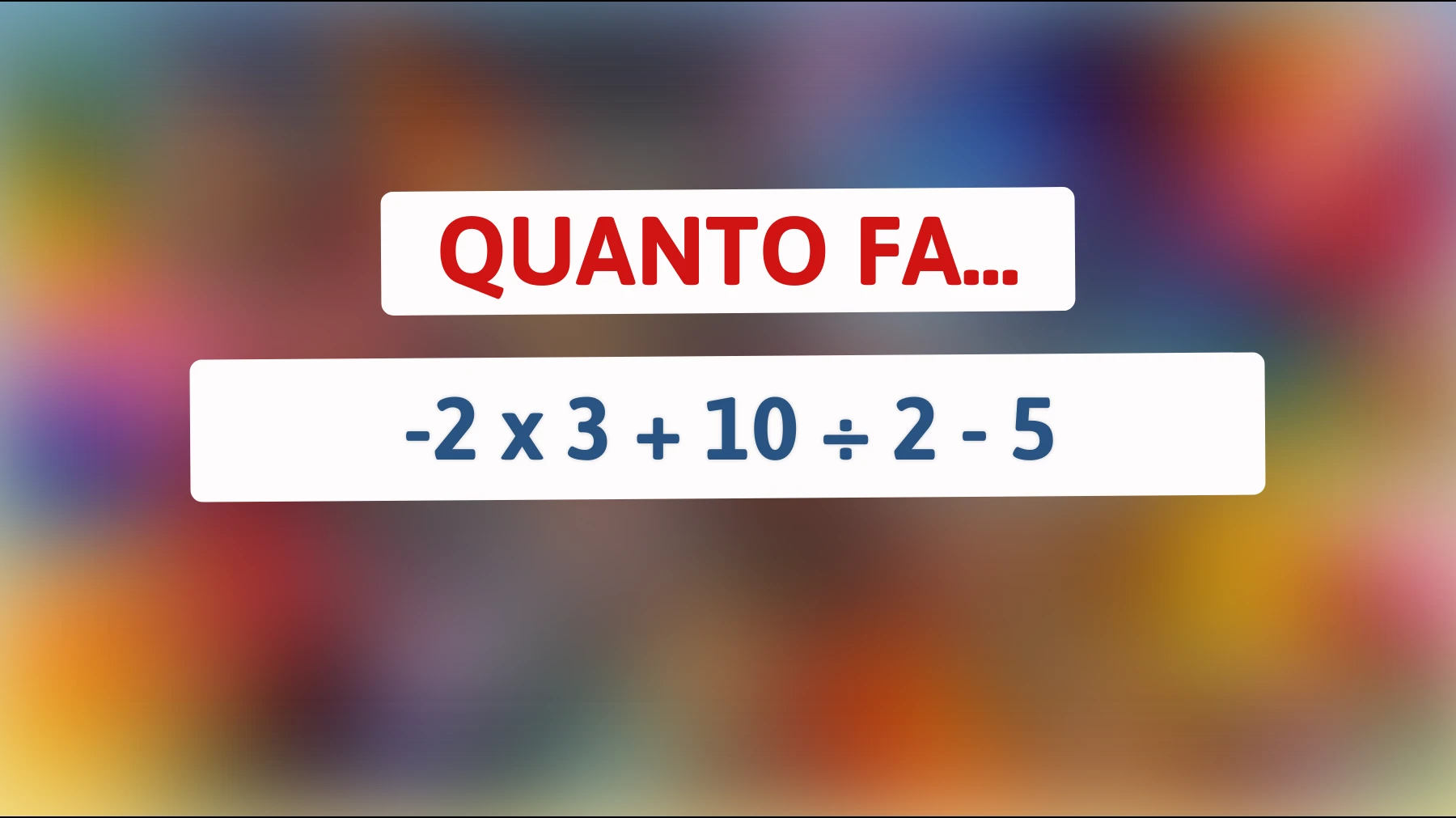 "Sai risolvere questo enigma matematico che confonde il 95% delle persone? Prova ora!""
