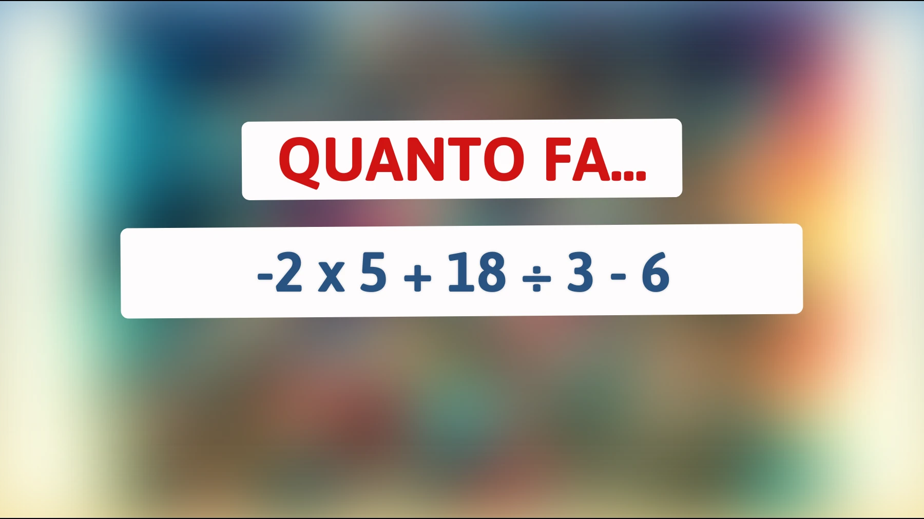 "Solo il 5% delle persone risponde correttamente: riesci a risolvere questo rompicapo matematico?""