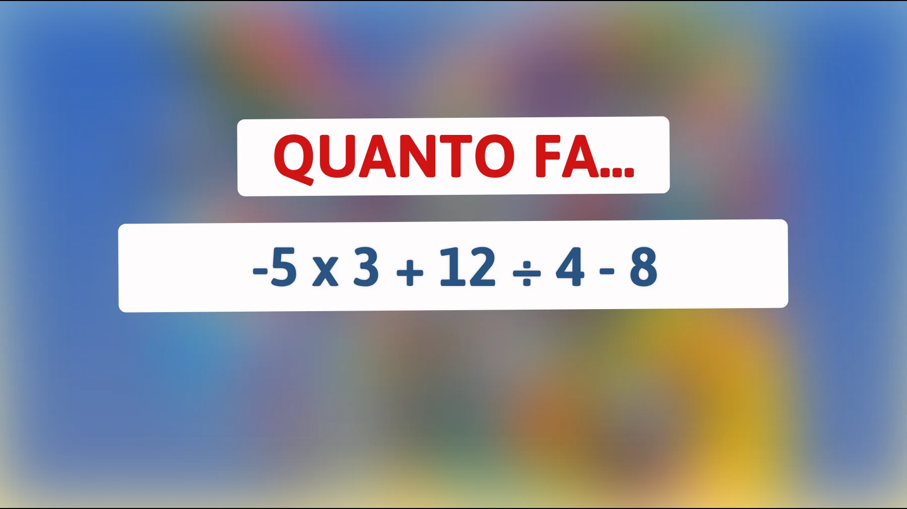 Scopri se sei un vero genio risolvendo questo indovinello matematico che sfida il tuo QI!"