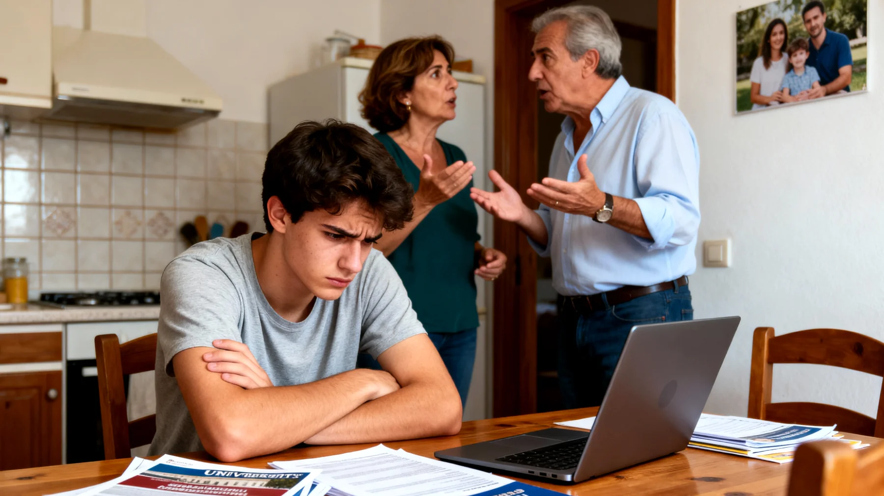Genitori che esercitano pressioni eccessive sui giovani adulti riguardo alle scelte di carriera, percorso universitario o lavorativo, creando aspettative troppo elevate che generano ansia da prestazione e conflitti sul futuro"