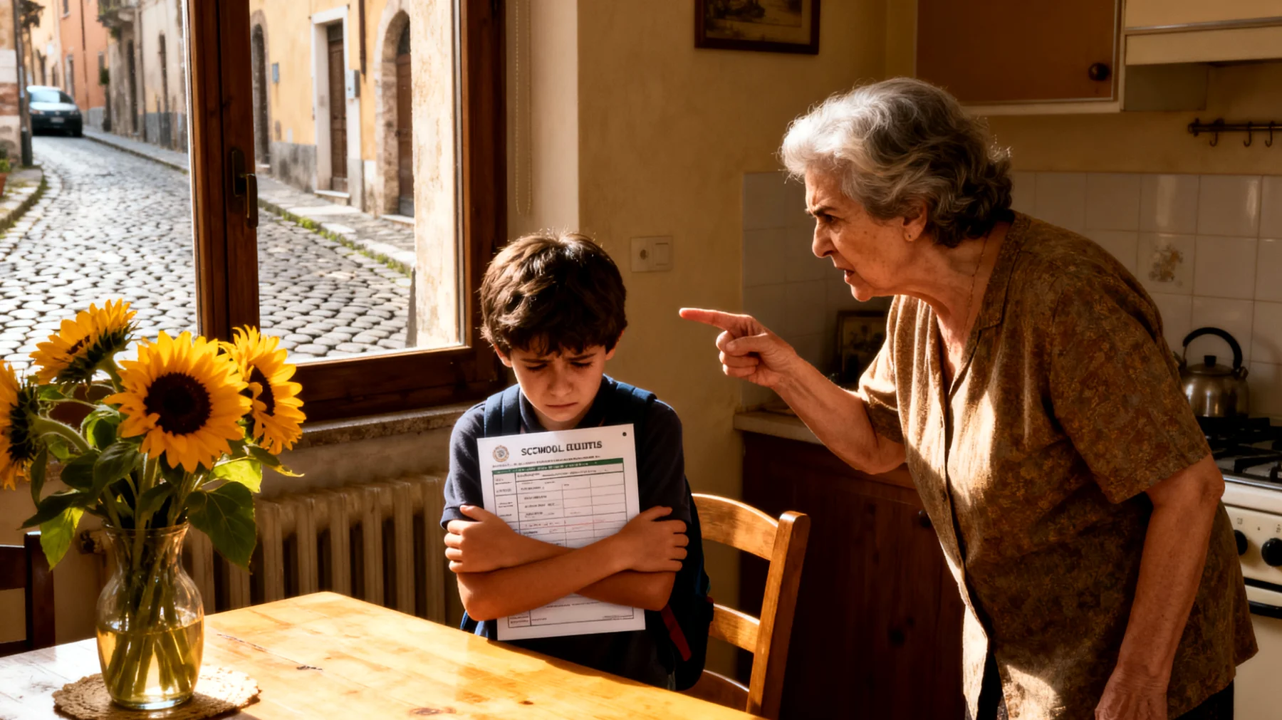 La nonna esercita pressioni eccessive sui nipoti bambini riguardo ai risultati scolastici, alle performance sportive e al comportamento, creando aspettative troppo elevate che generano stress e ansia nei piccoli, compromettendo la spontaneità del rapporto affettivo."