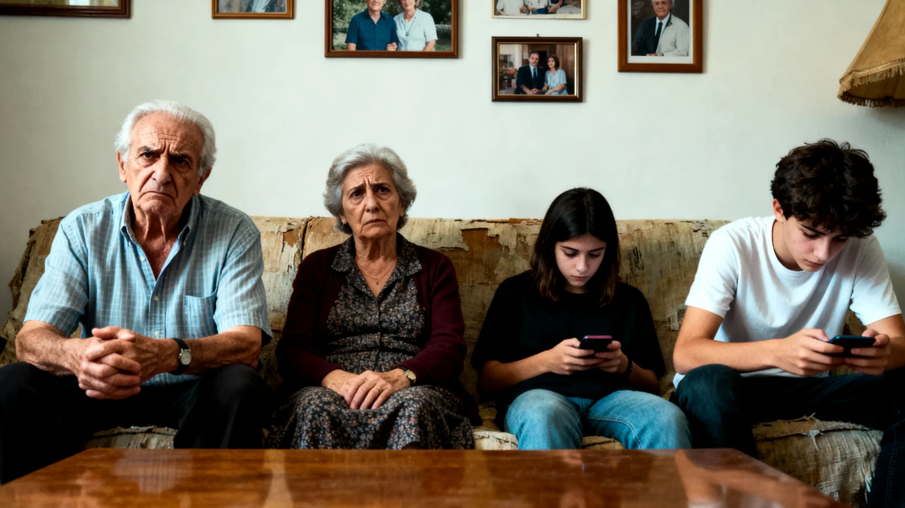 I nonni faticano a comunicare con i nipoti adolescenti che sembrano distanti, usano un linguaggio diverso e mostrano poco interesse nel dialogo, creando incomprensione e frustrazione reciproca"