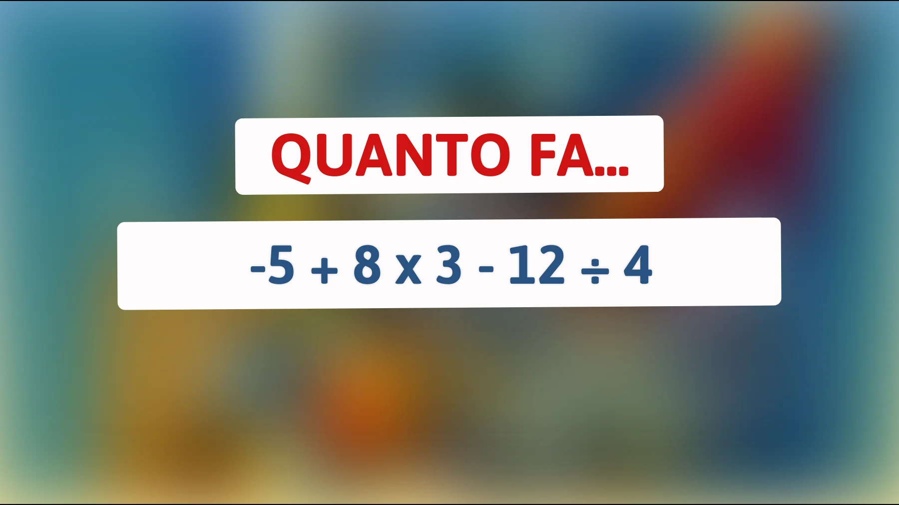 "La sfida matematica del secolo: Riesci a risolvere '8 x 3' senza perdere la testa?""