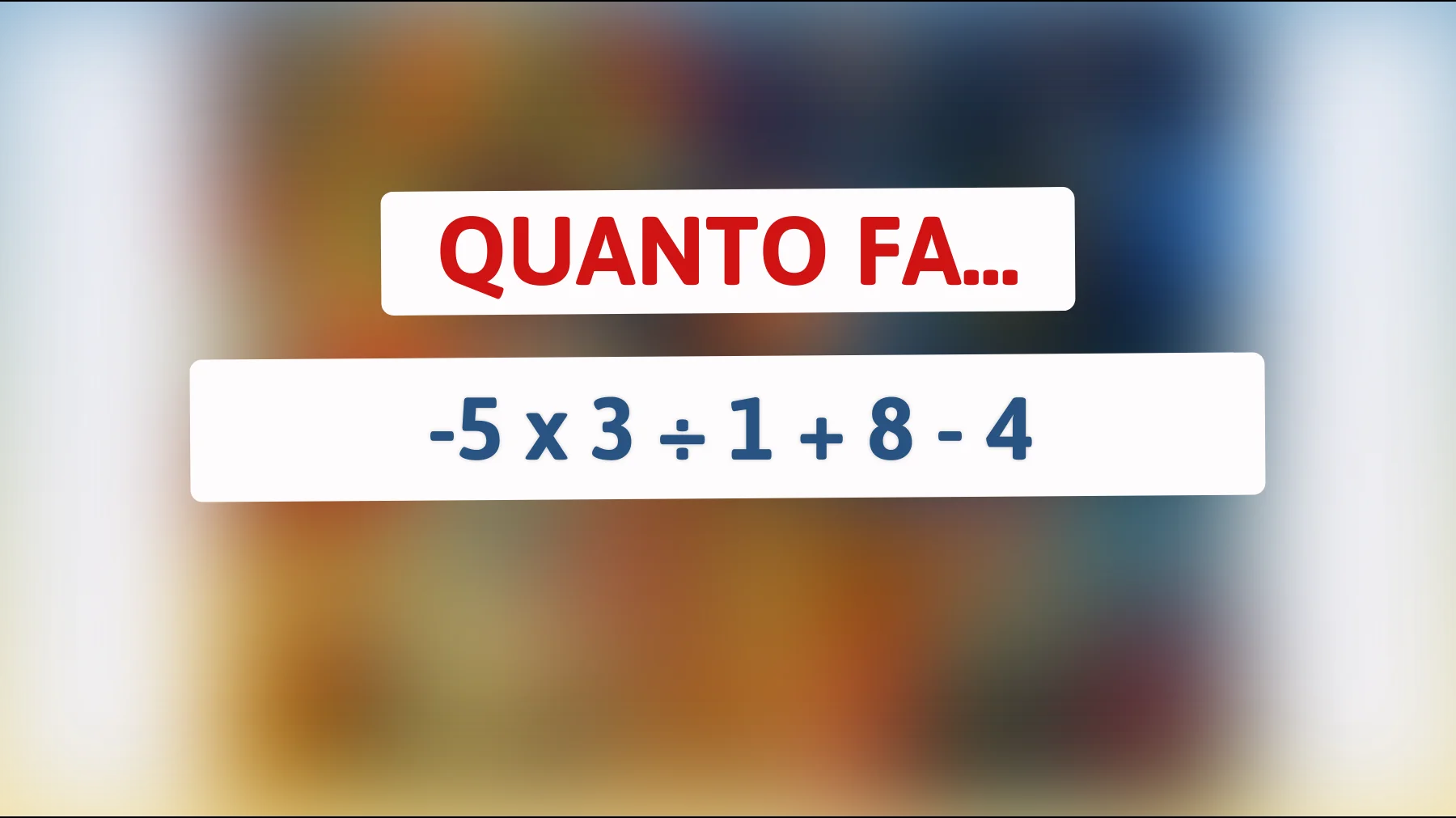 "Solo il 10% delle persone riesce a risolvere questo enigma matematico: sei tra i geni che ci riescono?""